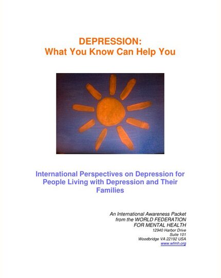 Cover page for Depression: What You Know Can Help You